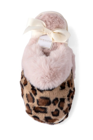 Lavinia Leopard Plush Slipper