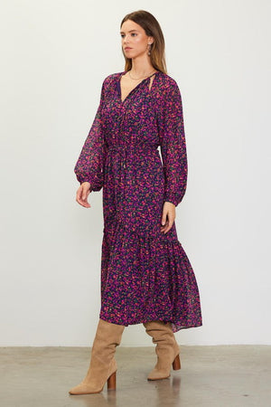 Jewel Floral Maxi Dress - Case Collection Clothing