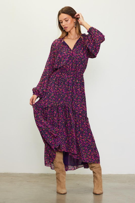 Jewel Floral Maxi Dress - Case Collection Clothing