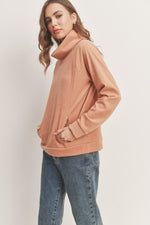 Jillian Turtleneck Raglan Top - Case Collection Clothing