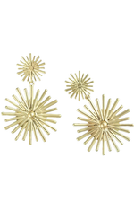 Gold Burst Dangle Earrings