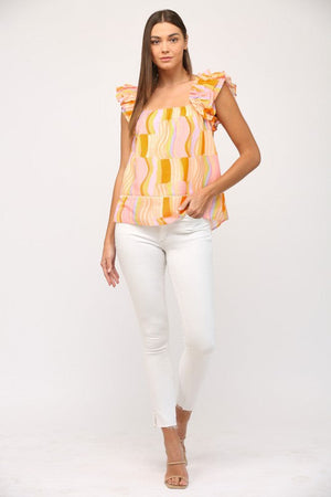 Bellini Ruffle Sleeve Top, Shirts & Tops, [variant_title], [option1]