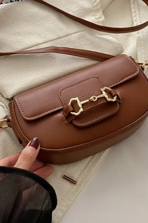 Brown Horsebit Crossbody