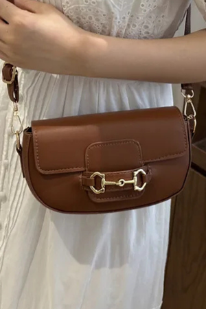 Brown Horsebit Crossbody