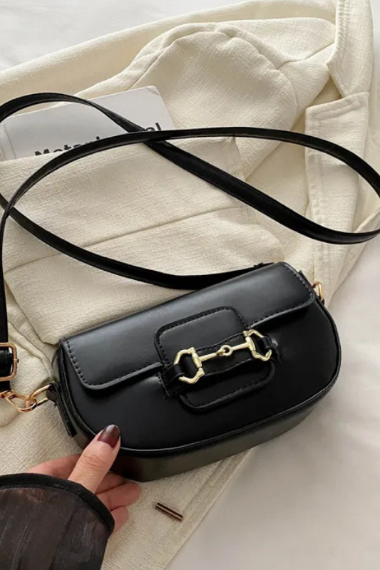 Black Horsebit Crossbody