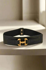 Horsebit Elastic Belt | Black