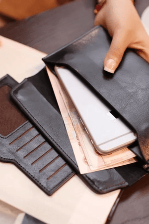 Black Clutch Wallet - Case Collection Clothing