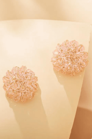 Crystal Cluster Earrings | Pink - Case Collection Clothing