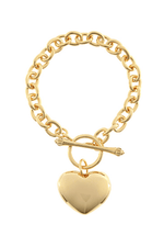 Gold Heart Bracelet - Case Collection Clothing