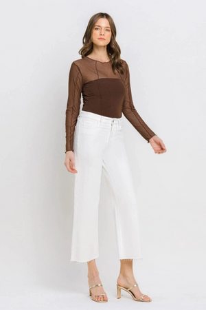 Malia White Cropped Denim