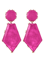 Rhombus Drop Earrings | Fuchsia - Case Collection Clothing