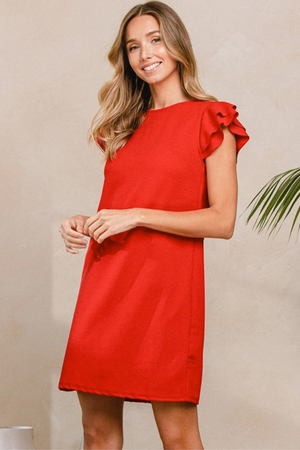 Elodie Ruffle Sleeve Shift Dress, Dresses, [variant_title], [option1]