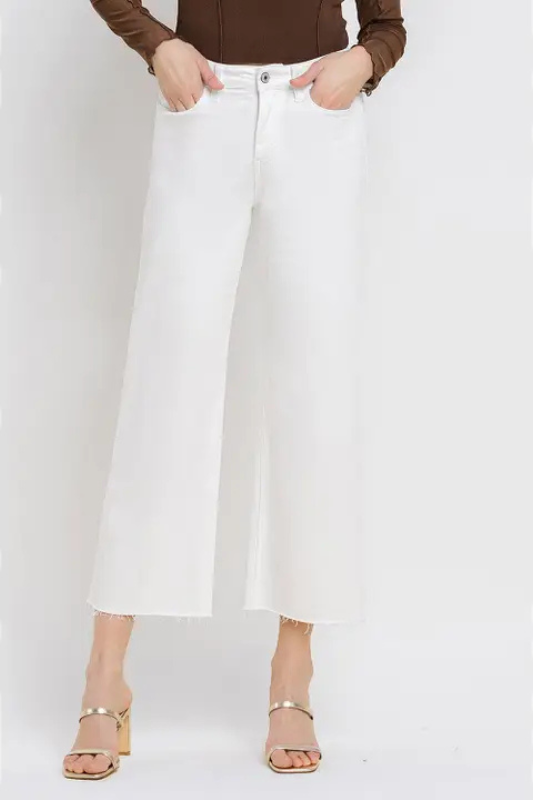 Malia White Cropped Denim