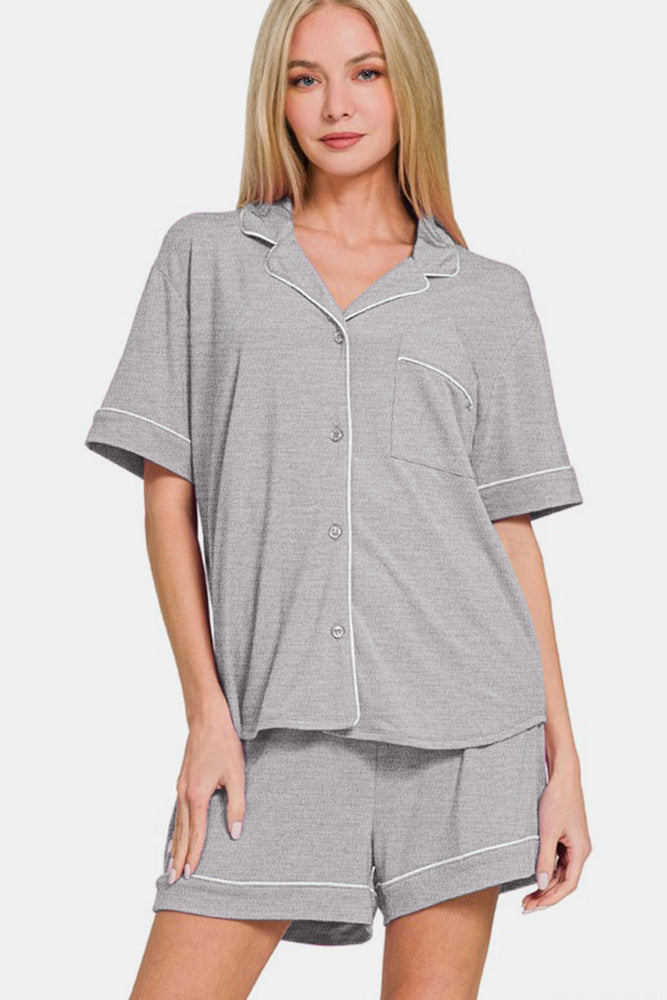 Short Sleeve Top and Shorts PJ Set