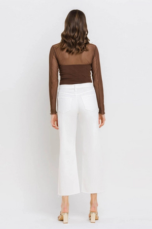 Malia White Cropped Denim