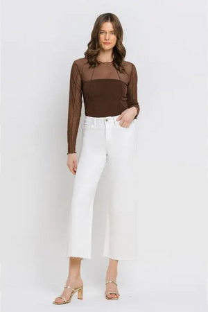 Malia White Cropped Denim