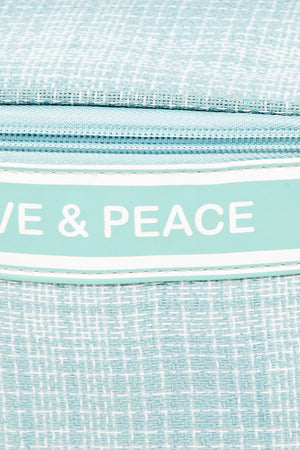 Love & Peace Striped Handle Bag, makeup bag, [variant_title], [option1]