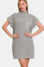 Short Sleeve Sweater Mini Dress, Dresses, [variant_title], [option1]