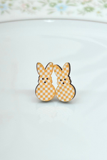 Easter Bunny Studs, Earrings, Yellow, Yellow