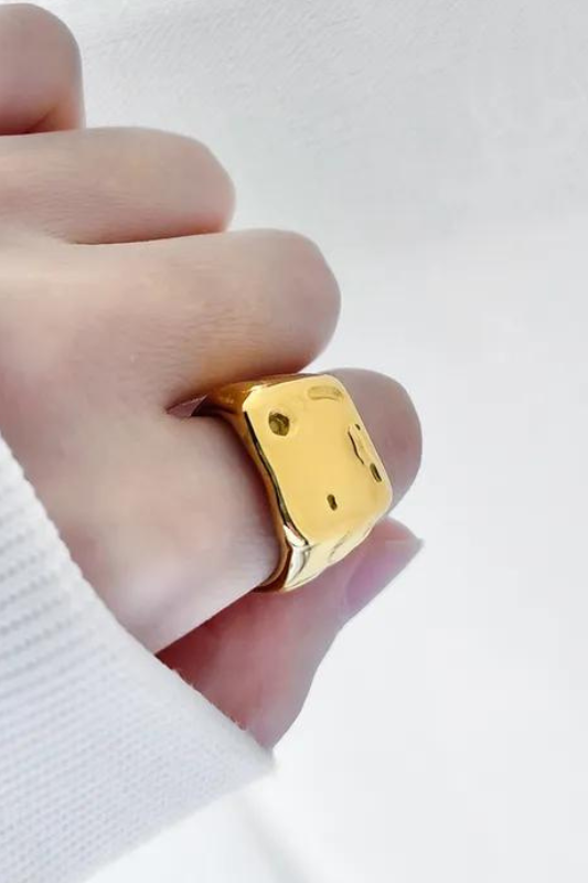 Hammered Gold Ring, Rings, [variant_title], [option1]