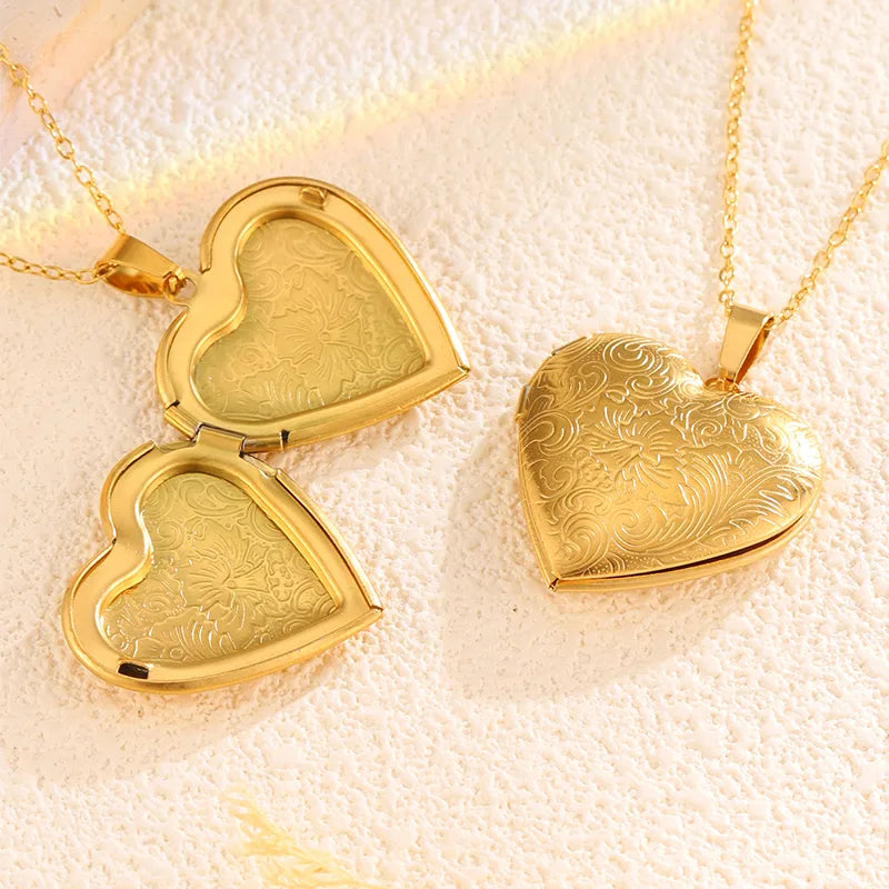 Heart Locket Pendant Necklace