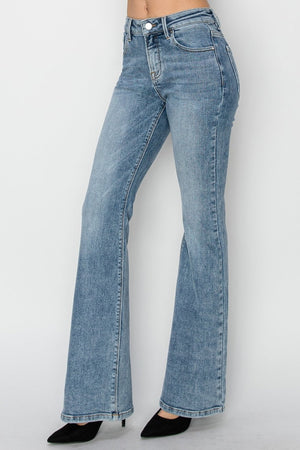 RISEN Full Size Mid Rise Bootcut Jeans - Case Collection Clothing