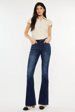 Kancan Full Size Mid Rise Slim Flare Jeans - Case Collection Clothing